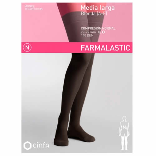 Media larga (a-f) comp normal - farmalastic puntera abierta (negro t- eg)