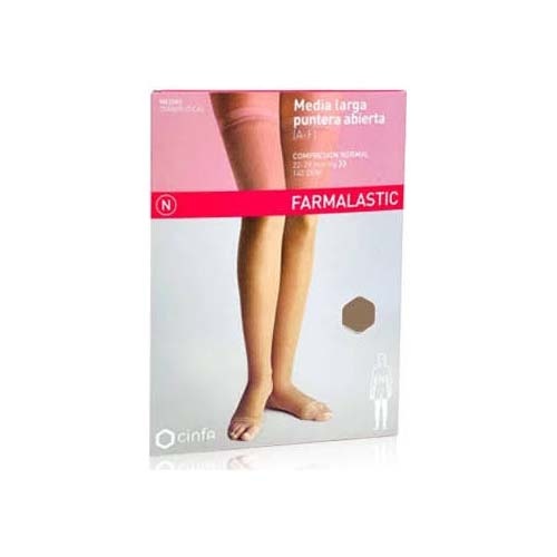 Media larga (a-f) comp normal - farmalastic puntera abierta (camel t- m)