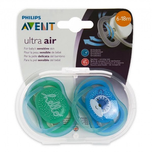 Chupete silicona - philips avent ultra air (6 - 18 m niño 2 chupetes)