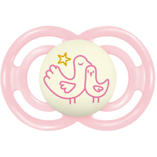 Chupete silicona fisiologico - mam perfect night (+ 6 meses 1 unidad color rosa)
