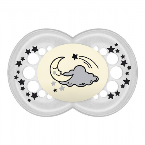 Chupete silicona - mam original night (+ 6 meses 2 unidades color verde)