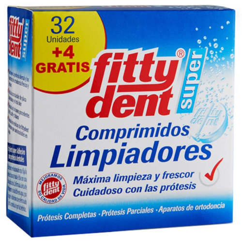 FITTYDENT SUPER COMP - LIMPIEZA PROTESIS DENTAL (32 + 4 COMPRIMIDOS)