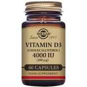 Solgar vitamina d3 colecalciferol  4000 ui 100 microgramos 60 capsulas vegetales