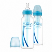 Biberon estandar options - dr brown´s natural flow (azul 250 ml pack 2 u)