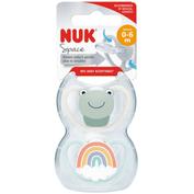 Chupete silicona nuk space 0 - 6 meses 2 unidades rana - nuk space