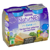 Naturnes cena verduritas selectas con merluza (200 g 2 u)
