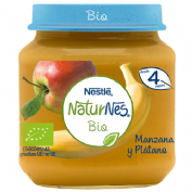 Nestle naturnes bio manzana y platano (tarrito 120 g)