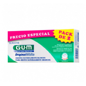 Gum original white pasta dental (2 tubos 75 ml)