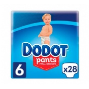Pañal infantil dodot pants talla 6 +15 kg 27 unidades - dodot pants