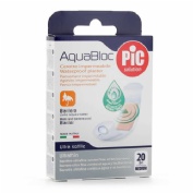 Pic aquabloc con bactericida - aposito adhesivo (19x72 mm 20 u)