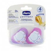 Chupete caucho - chicco physio compact anatomico (6-12m rosa 2 u)