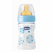 Biberon pp t silicona - chicco fisiologico flujo normal (0m+ 150 ml azul)