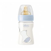 Biberon plastico t caucho - chicco original touch (azul 0m+ flujo normal 150 ml)