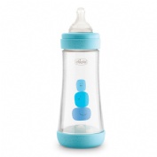 Biberon plastico t silicona - chicco perfect5 (azul 4m+ flujo rapido 300 ml)