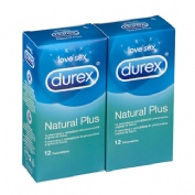 Durex natural plus - preservativos (12 preservativos 2 cajas)