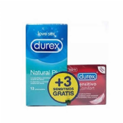 DUREX NATURAL PLUS + DUREX SENSITIVO CONFORT (PACK 12 + 3 PRESERV)