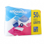 Protector de cama - sabanindas absorbente extra (60 x 90 30 u)