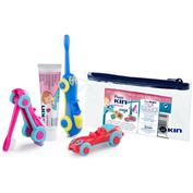 Fluor kin infantil viaje inicio (1 cepillo infantil bolido + 1 pasta dentifrica 25 ml sabor fresa)