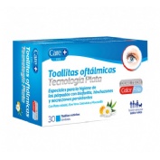 Care+ toallitas oftalmicas tecnologia plata (30 toallitas)