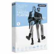 Calcetin corto compresion preventiva para fascitis plantar - medilast (talla l color negro)