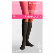 Media corta (a-d) comp normal - farmalastic puntera abierta (negro t- eg)