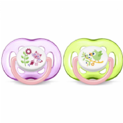 Chupete silicona - philips avent i love papa kiss me (+ 18 meses 2 unidades niña animalitos)