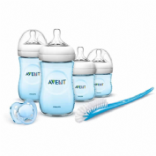 Set de lactancia natural - avent philips chupete y escobilla (azul)