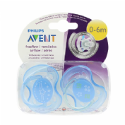 Chupete silicona - philips avent ultra air collection (0 - 6 meses 2 unidades niño pinguino)