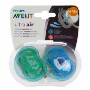 Chupete silicona - philips avent ultra air (6 - 18 m niño 2 chupetes)