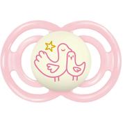 Chupete silicona fisiologico - mam perfect night (+ 6 meses 1 unidad color rosa)