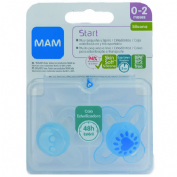 Chupete silicona fisiologico - mam start (0 -2 meses 1 unidad color azul)