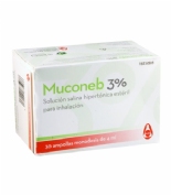 Muconeb 3% solucion salina hiperton inhalacion - cloruro de sodio 3% (30 ampollas)