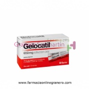 GELOCATIL 650 mg SOLUCION ORAL, 12 sobres