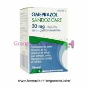 OMEPRAZOL SANDOZ CARE 20 MG CAPSULAS DURAS GASTRORRESISTENTES, 14 cápsulas