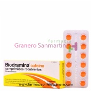 BIODRAMINA CAFEINA COMPRIMIDOS RECUBIERTOS , 12 comprimidos