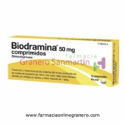 BIODRAMINA 50 mg COMPRIMIDOS , 12 comprimidos
