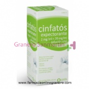 CINFATOS EXPECTORANTE 2 mg/ml + 20 mg/ml SOLUCION ORAL, 1 frasco de 200 ml