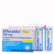 EFFERALDOL FLAS 500 MG COMPRIMIDOS BUCODISPERSABLES, 16 comprimidos (8 + 8)