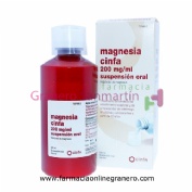 MAGNESIA CINFA 200 mg/ ml SUSPENSION ORAL, 1 frasco de 260 ml
