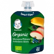 Gerber organic manzana platano arandano mora (1 pouch 90 g)
