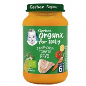 Gerber organic zanahoria tomate pavo (1 tarrito 190 g)