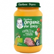 Gerber organic hortalizas con ternera (1 tarrito 190 g)