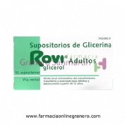 SUPOSITORIOS DE GLICERINA ROVI ADULTOS, 12 supositorios