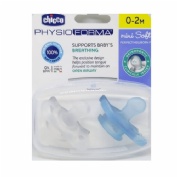 Chupete silicona ortodontico - chicco physio minisoft (0 - 2 meses 2 unidades color azul)