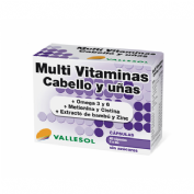 Vallesol multi vitaminas cabello y uñas (40 capsulas)