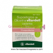 SUPOSITORIOS DE GLICERINA VILARDELL LACTANTES, 15 supositorios