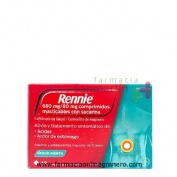 RENNIE  680 MG/80 MG COMPRIMIDOS MASTICABLES CON SACARINA , 48 comprimidos