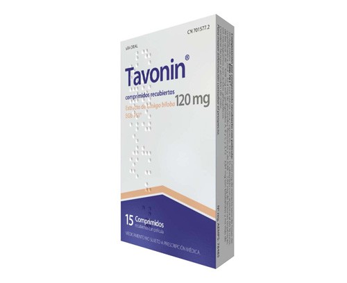 TAVONIN 120 MG COMPRIMIDOS RECUBIERTOS CON PELICULA , 15 comprimidos