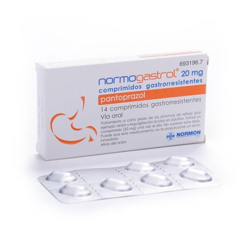 NORMOGASTROL 20 mg COMPRIMIDOS GASTRORRESISTENTES, 14 comprimidos