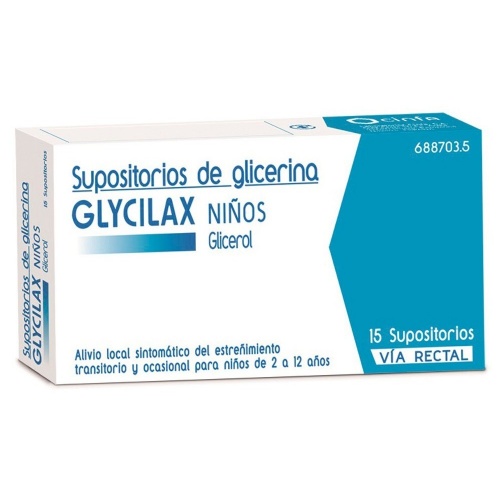 GLYCILAX NIÑOS SUPOSITORIOS , 15 supositorios
